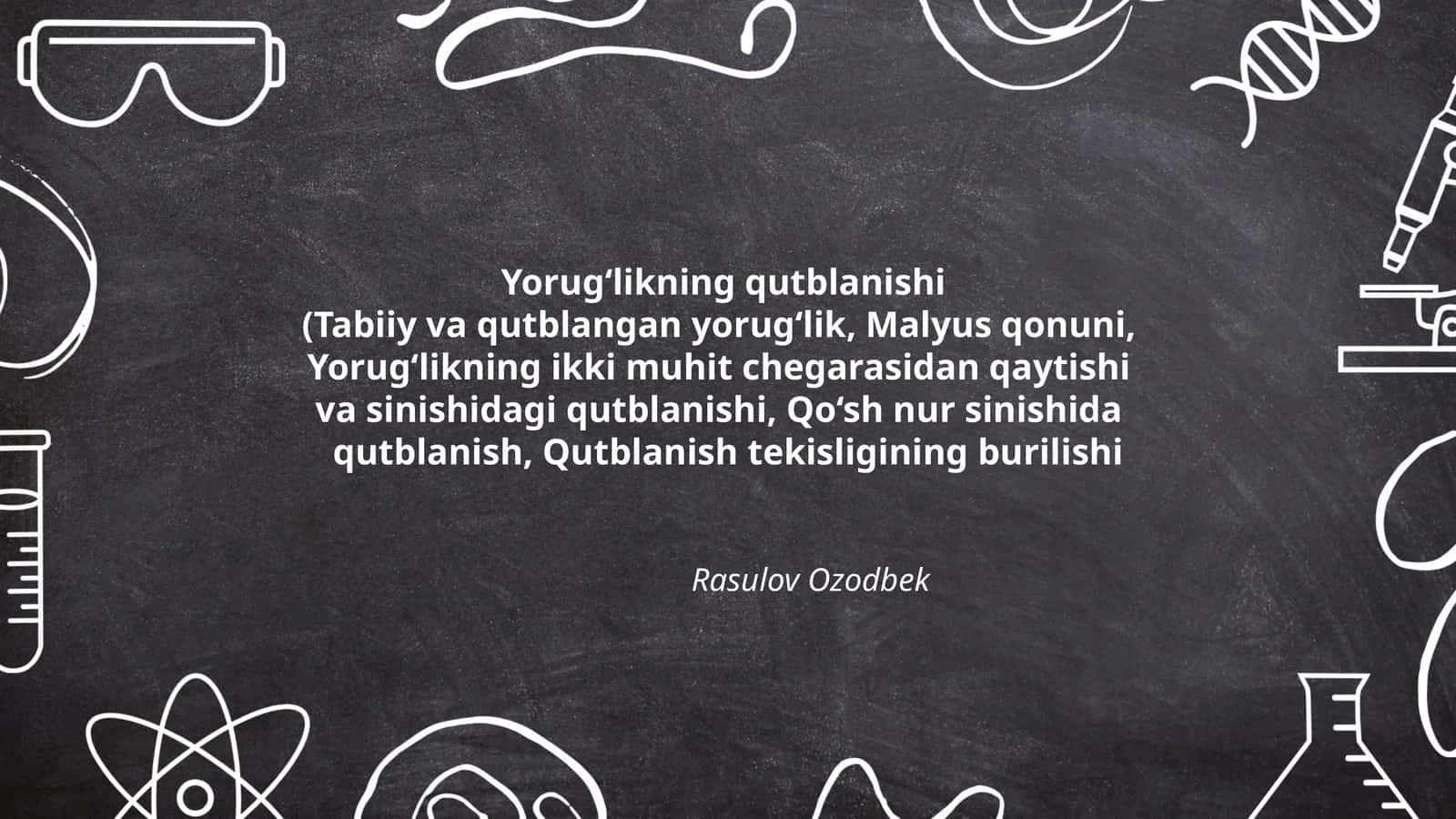 Yorug‘likning qutblanishi