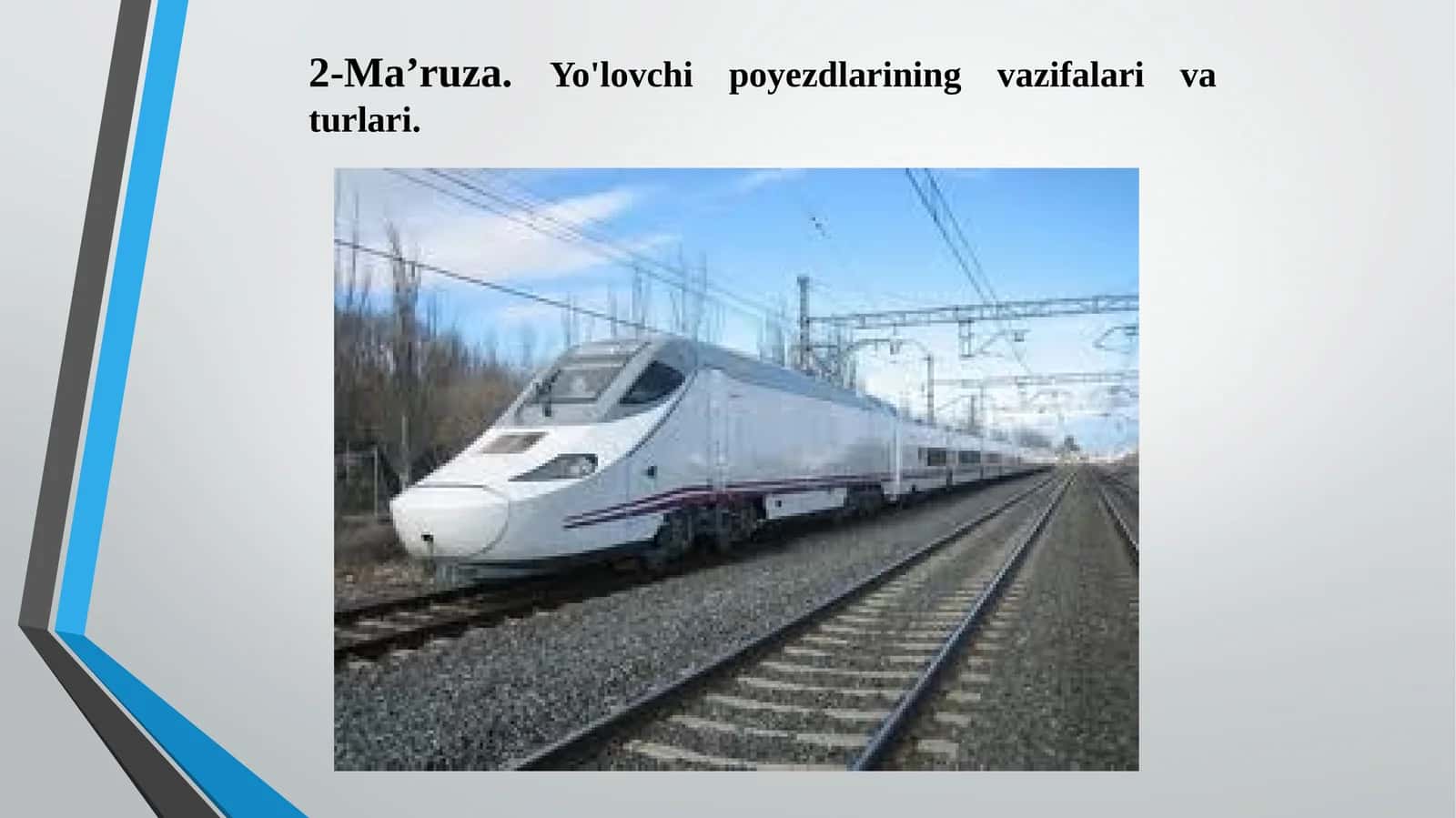 Yo'lоvchi poyezdlarning turish vaqtlarini me'yorlash