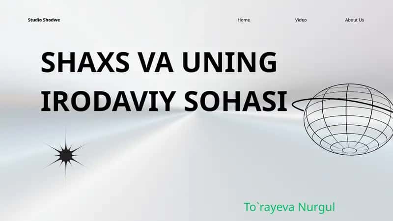 Shaxs va uning Irodaviy sohasi