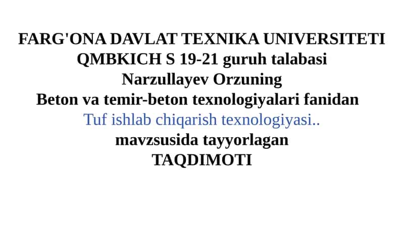 Gʻisht ishlab chiqarish texnologiyalari