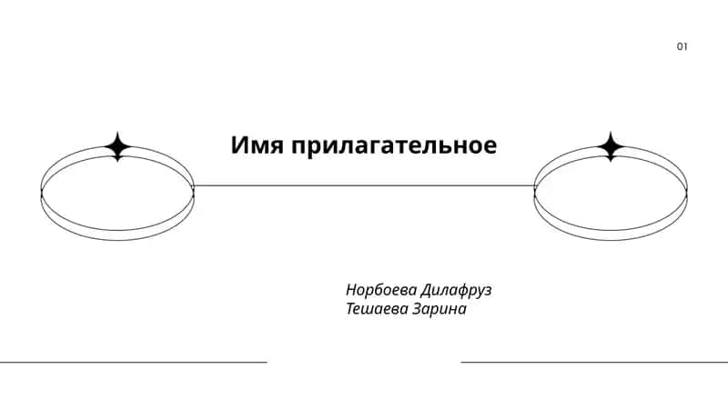 План Классификация прилагательных