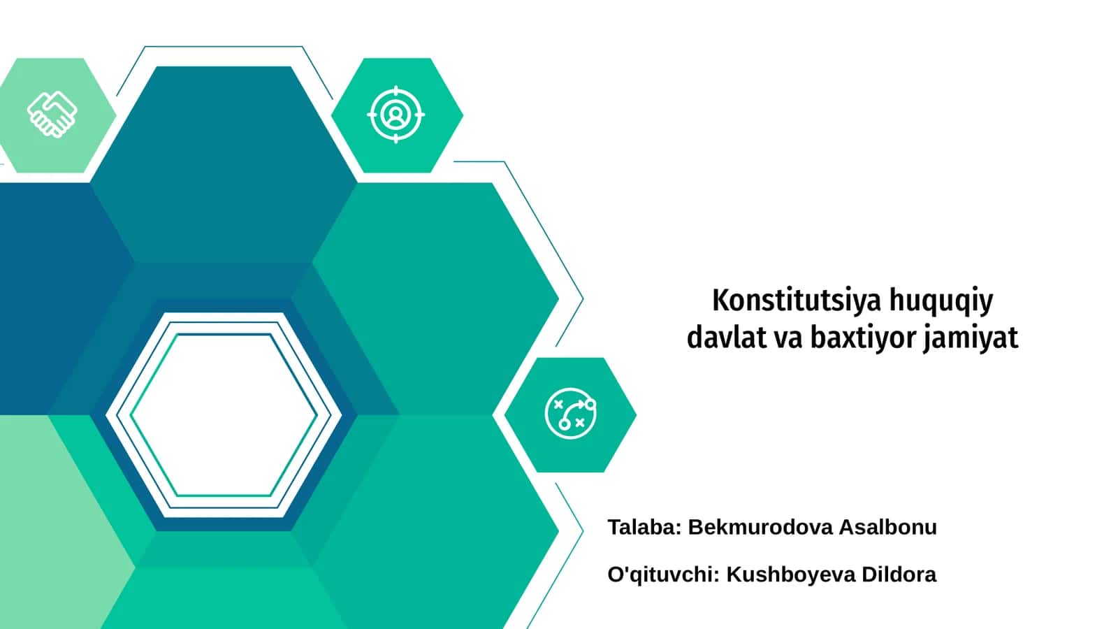Konstitutsiya huquqiy davlat va baxtiyor jamiyat
