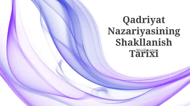 Qadriyat Nazariyasining Shakllanish Tarixi