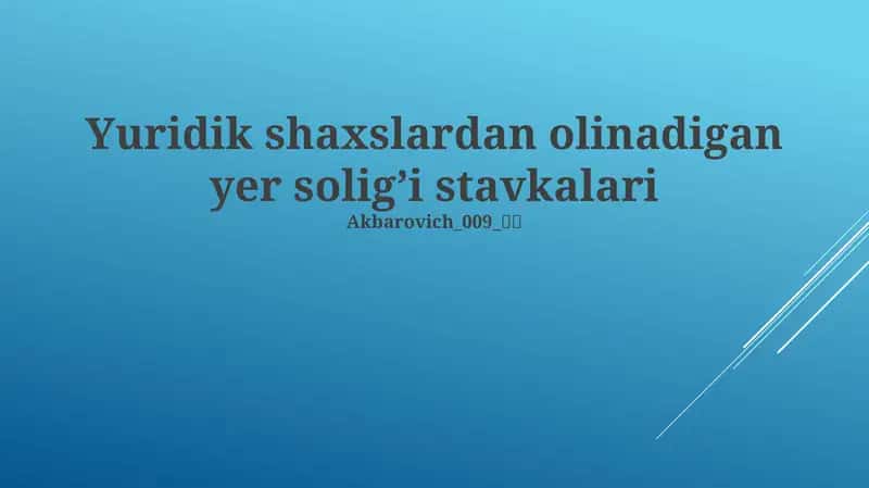 Yer Soliqlarini Kamaytirish Strategiyalari
