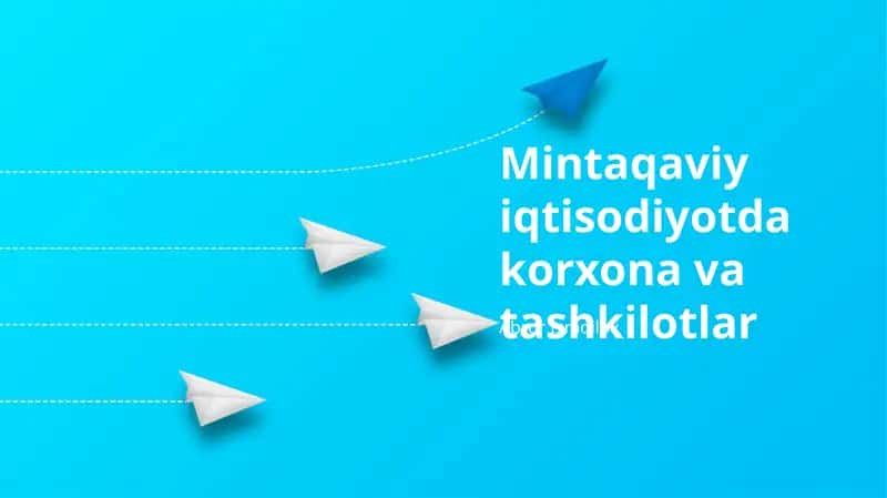 Mintaqaviy iqtisodiyotda korxona va tashkilotlar