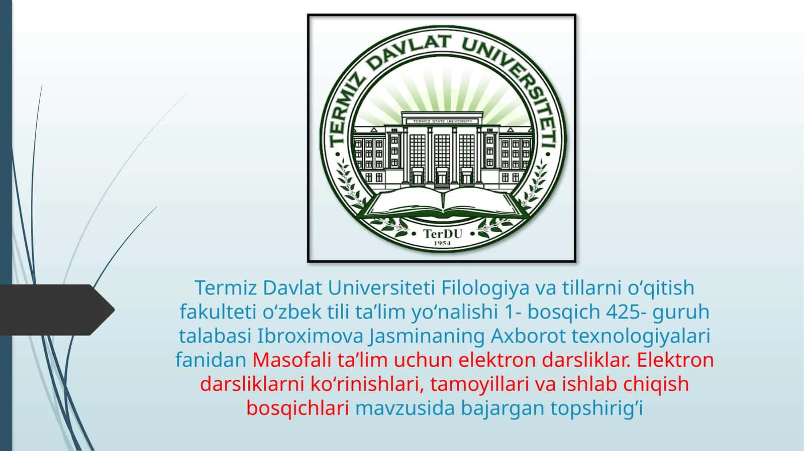 Masofalitaʼlim uchun elektron darsliklar