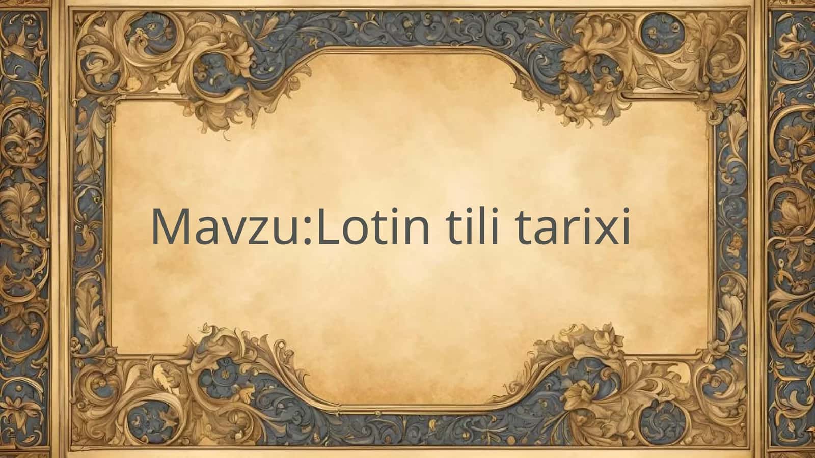 Lotin tili tarixi