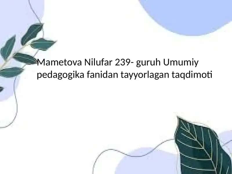 Anbar otining pedagogik fikrlari Munavvar Qori Abdurashidxonovning pedagogik qarashlari