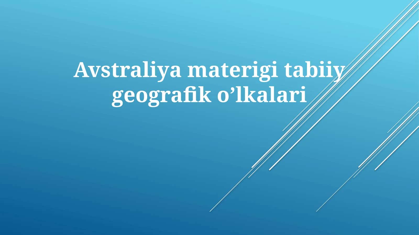 Avstraliyamaterigitabiiygeografiko’lkalari