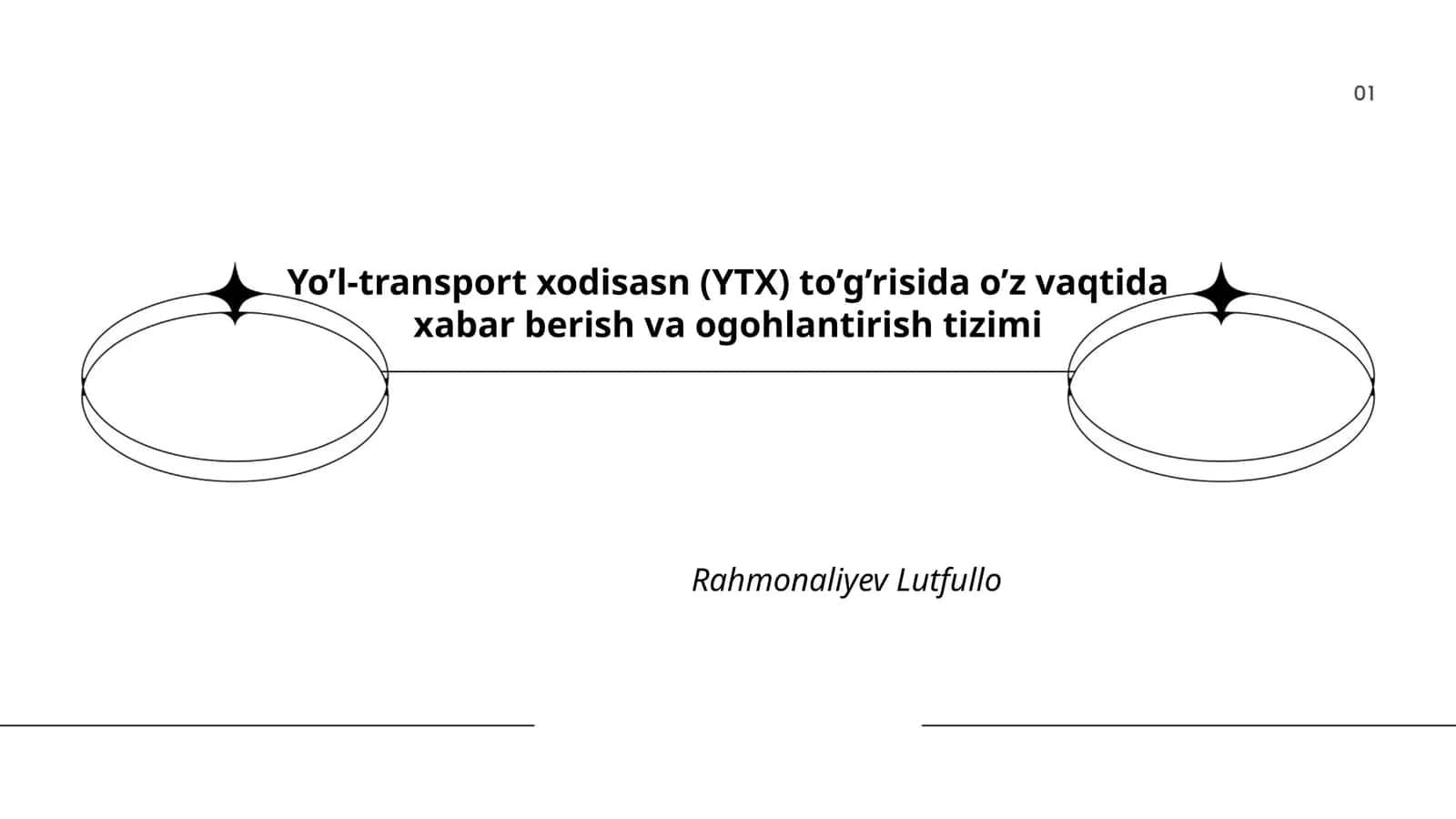 Yo’l-transport xodisasn (YTX) to’g’risida o’z vaqtida xabar berish va ogohlantirish tizimi
