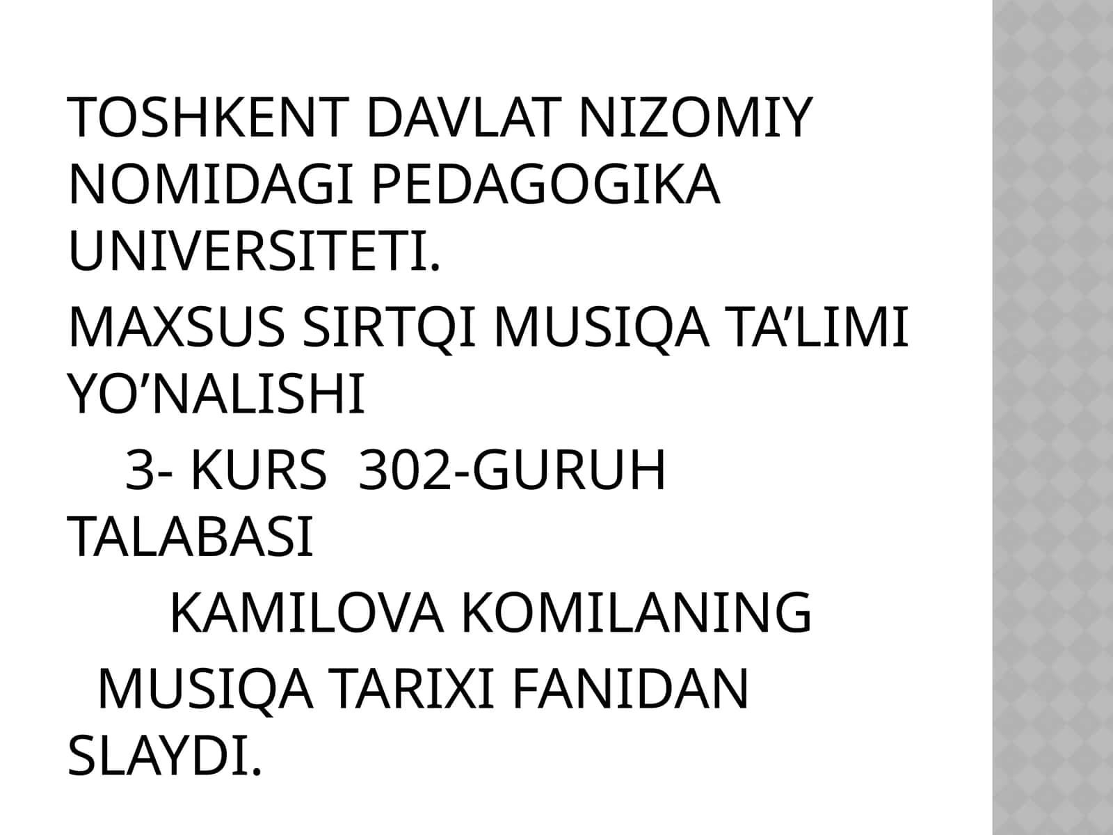 MUSIQATARIXIFANIDANSLAYDI