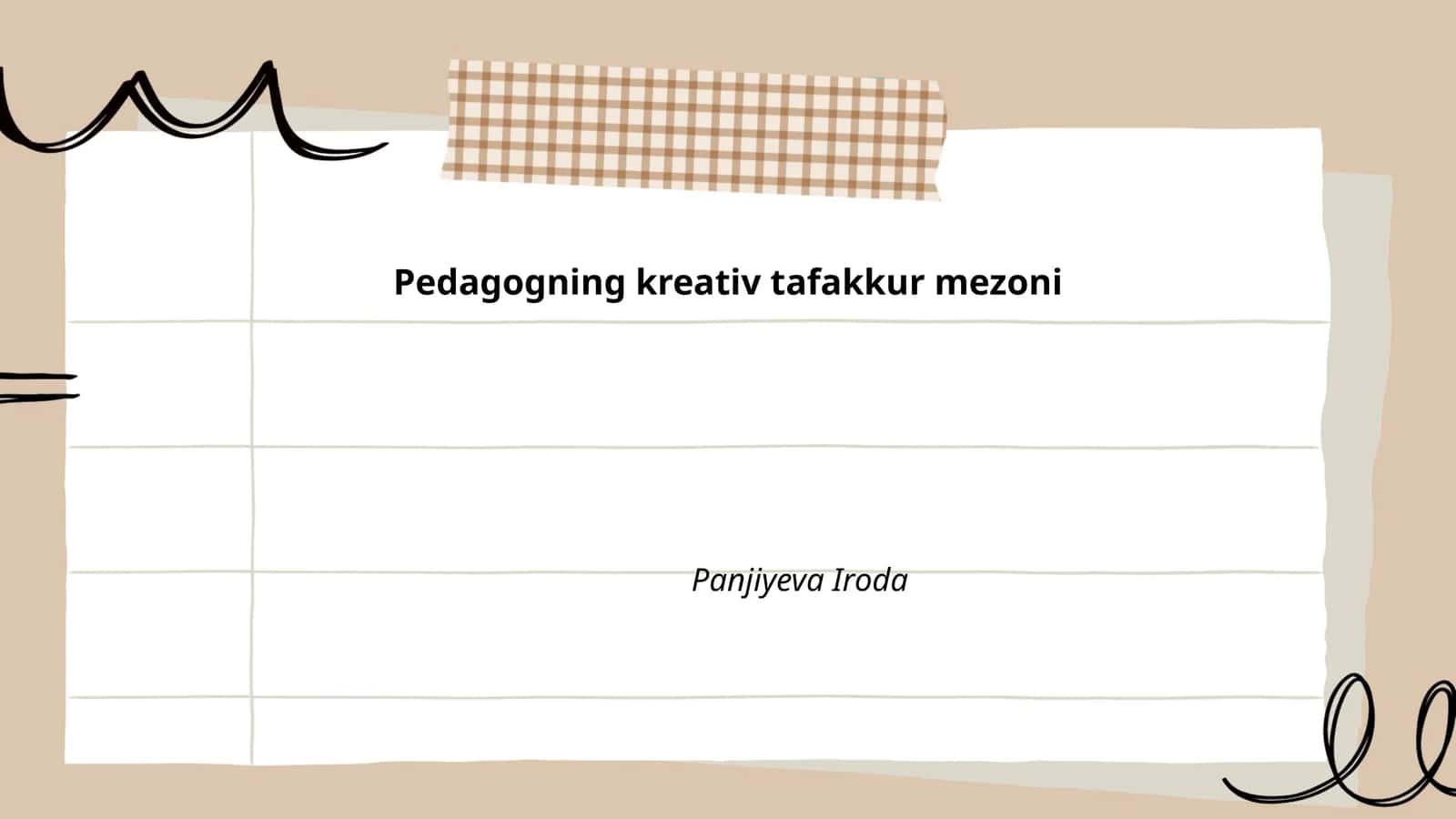 Pedagogning kreativ tafakkur mezoni
