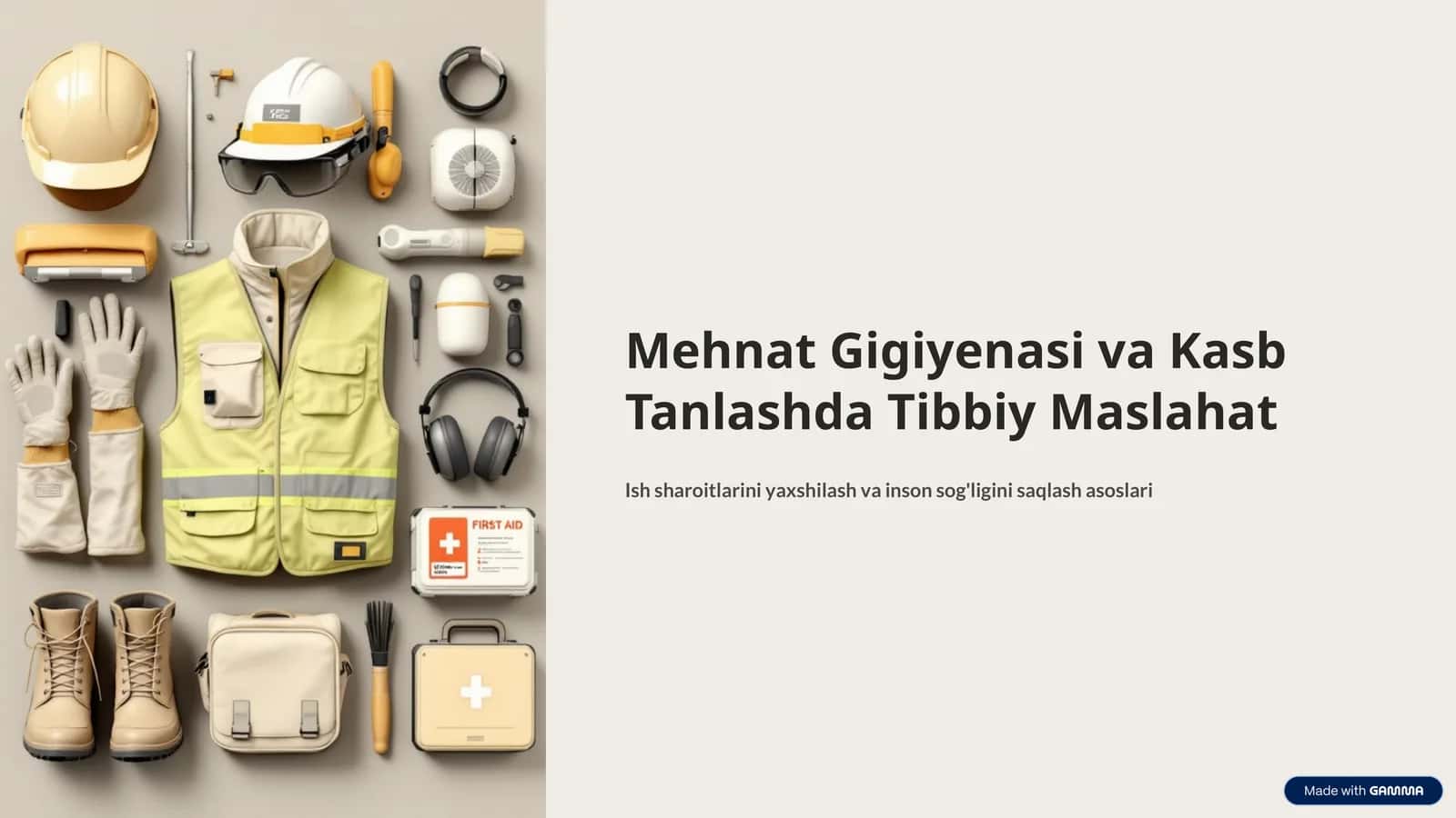 Mehnat Gigiyenasi va Kasb Tanlashda Tibbiy Maslahat