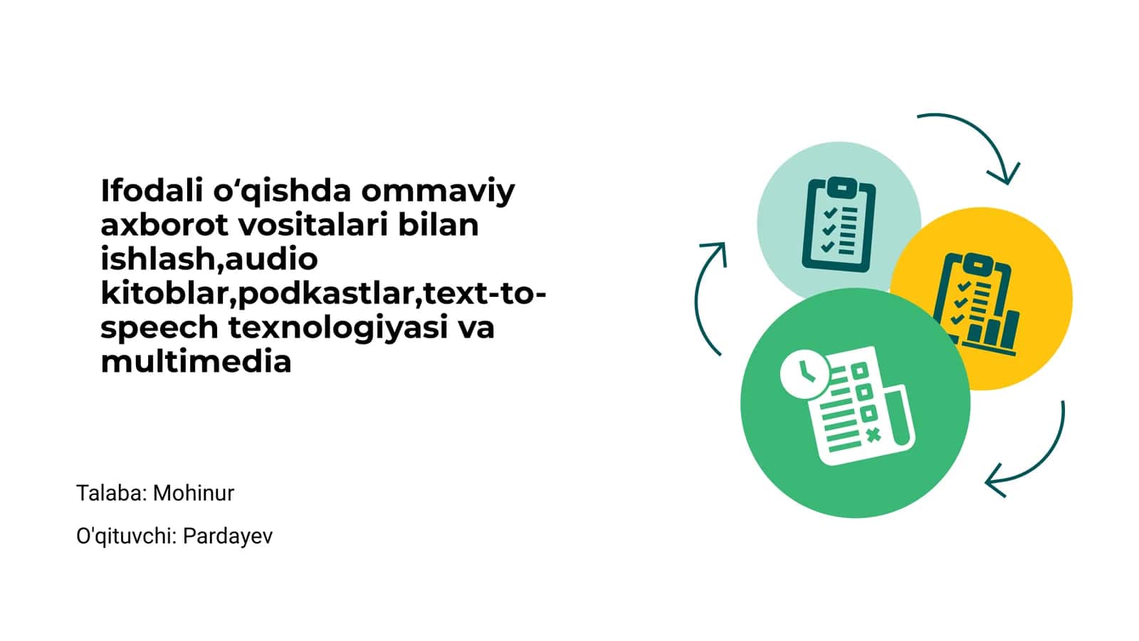 Ifodali oʻqishda ommaviy axborot vositalari bilan ishlash