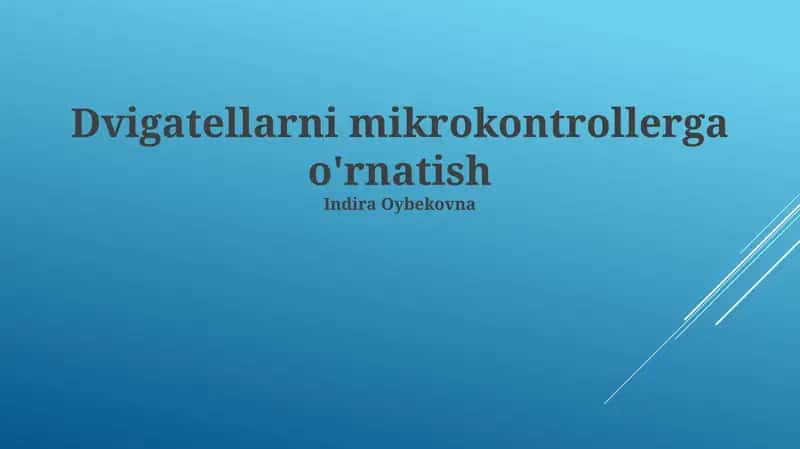 Servo tanlovi va texnik xususiyatlari