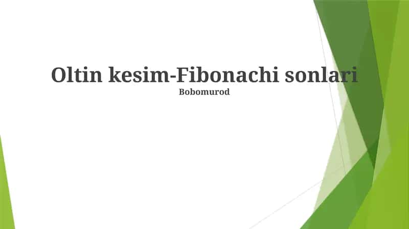Oltin kesim-Fibonachi sonlari