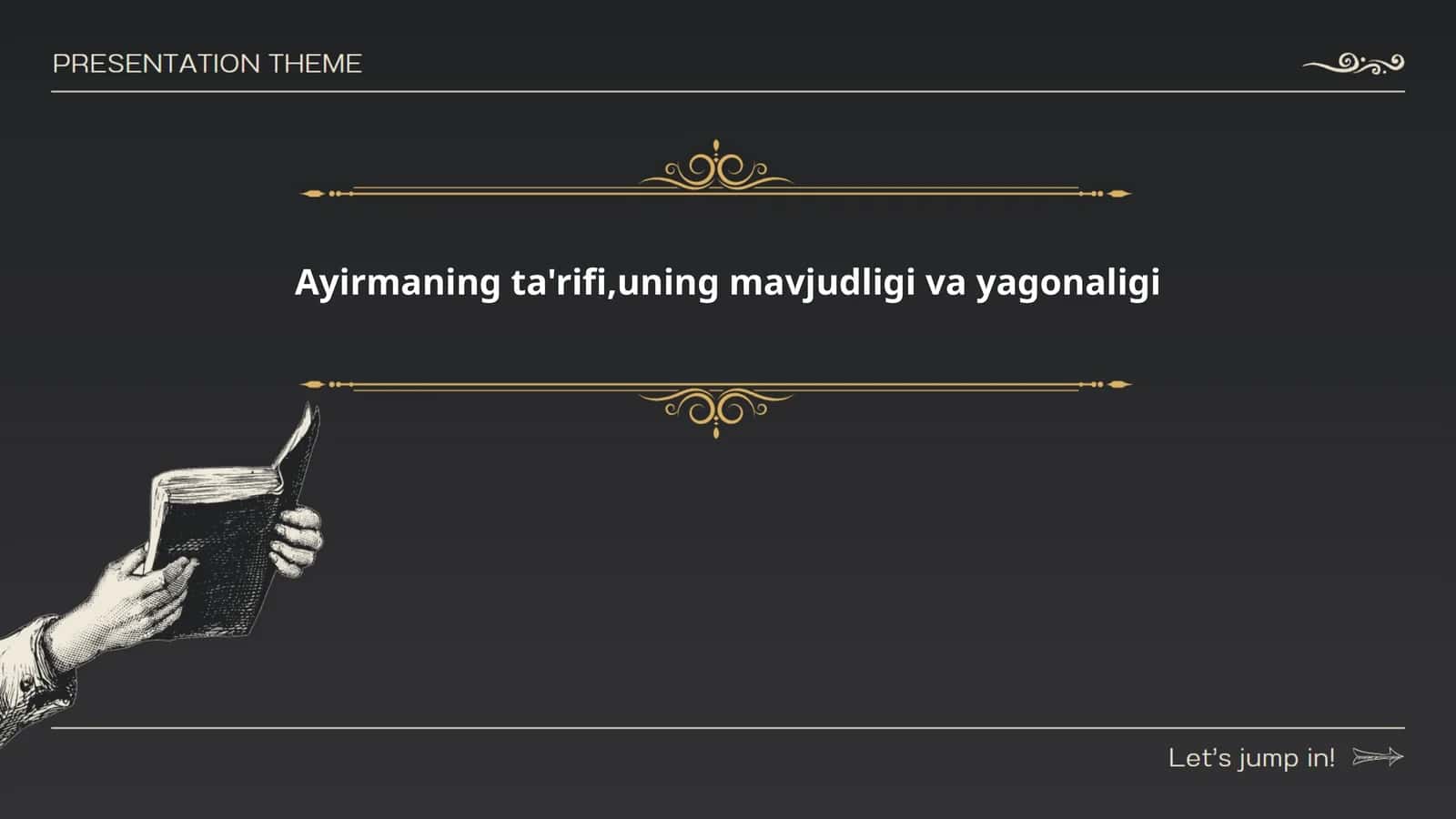 Ayirmaning ta'rifi