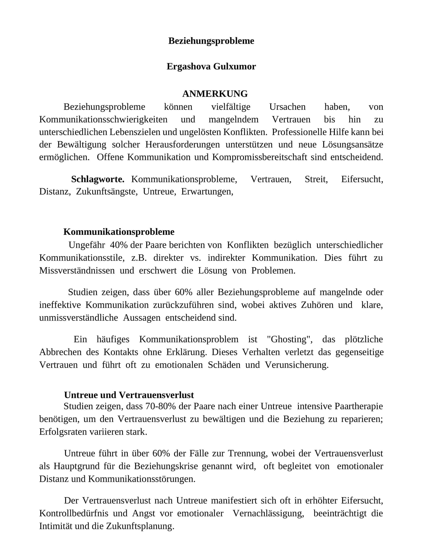 Beziehungsprobleme