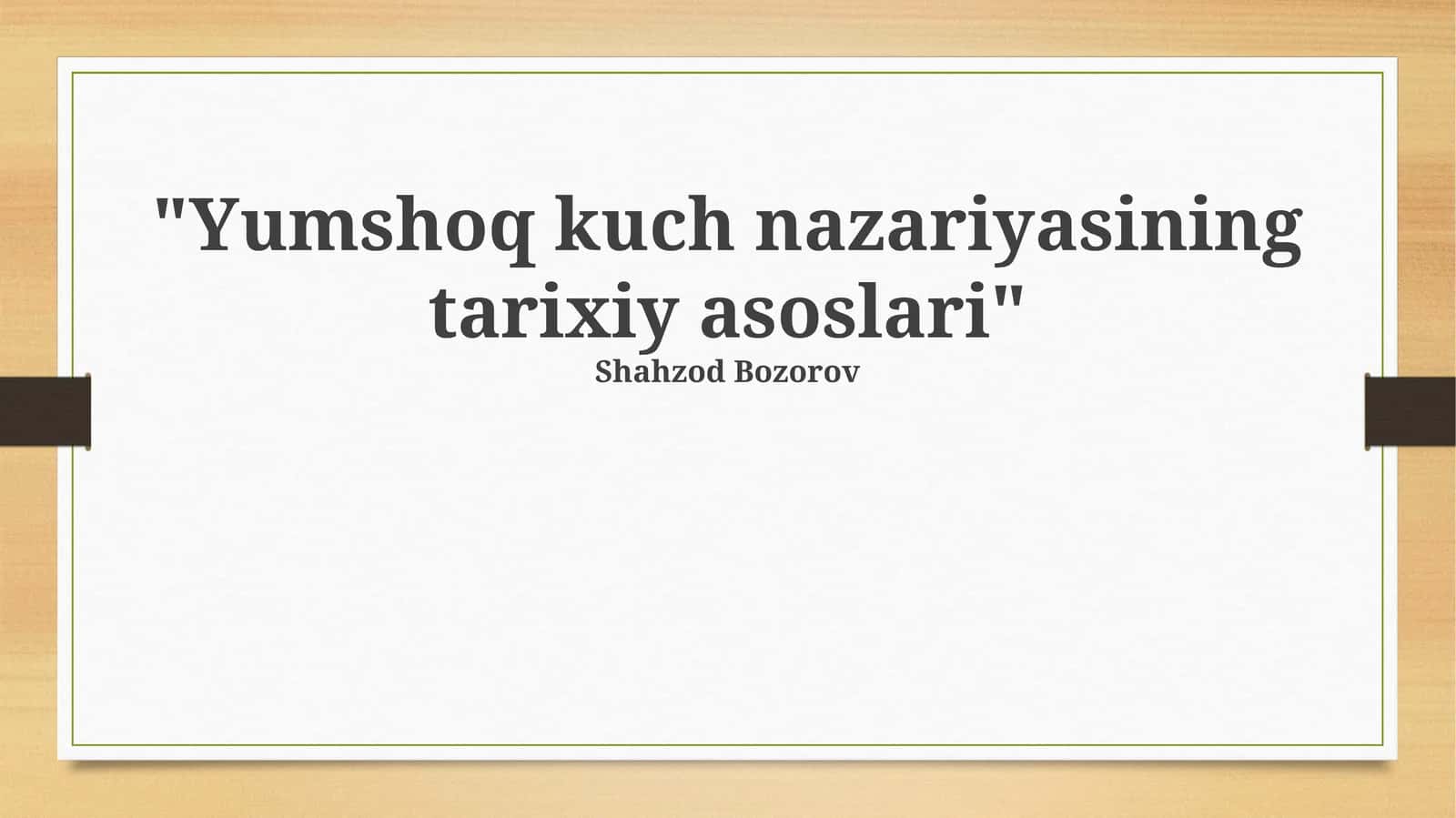Yumshoq kuch nazariyasining tarixiy asoslari