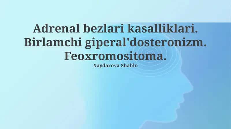 Buyrak Usti Bezi Kasalliklari