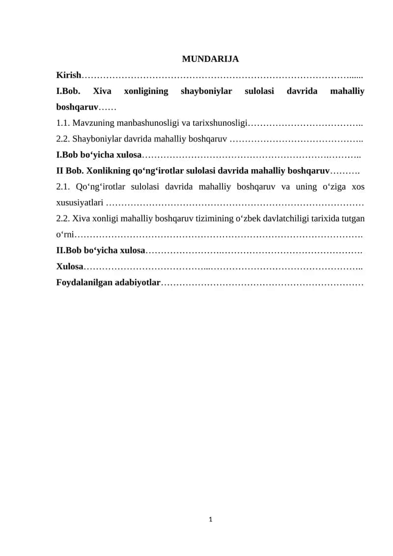 Xiva xonligining shayboniylar sulolasi davrida mahalliy boshqaruv