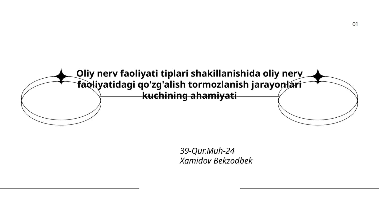 Oliy nerv faoliyati turlarining tasnifi