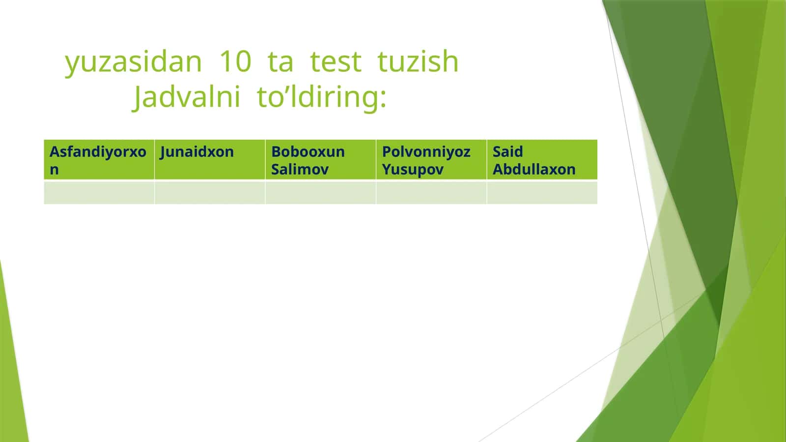 Uyg'otish testi