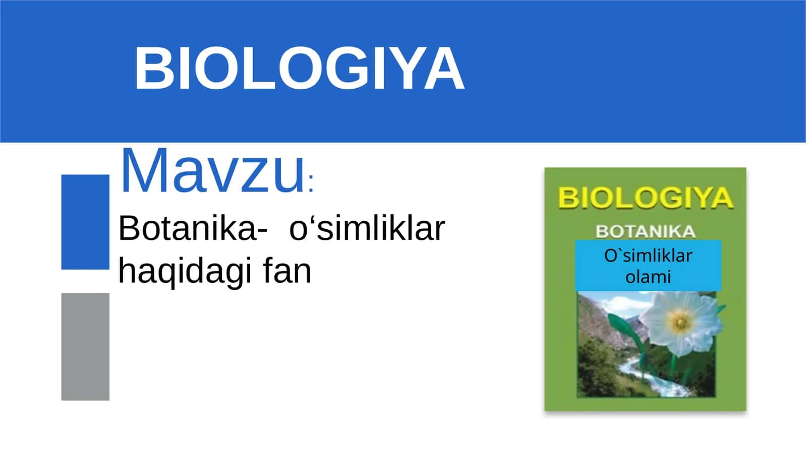 Botanika-o‘simliklarhaqidagifan