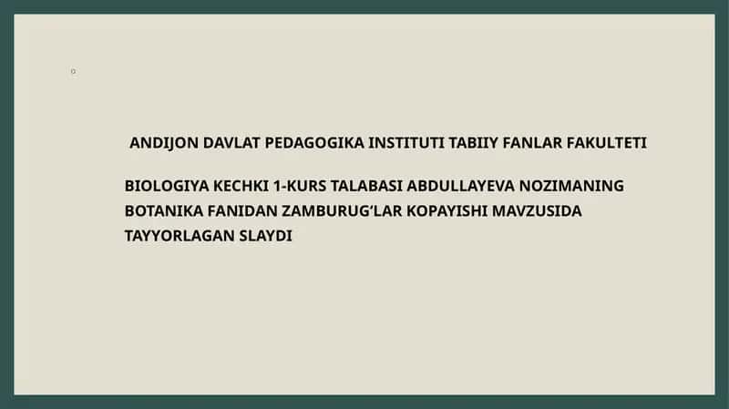 Oʻsimliklardamitozvameyozjarayonlar