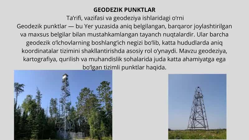 GEODEZIK PUNKTLAR