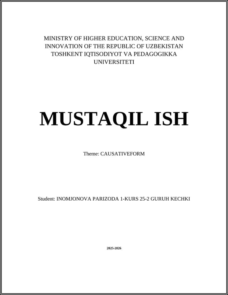 CAUSATIVEFORM