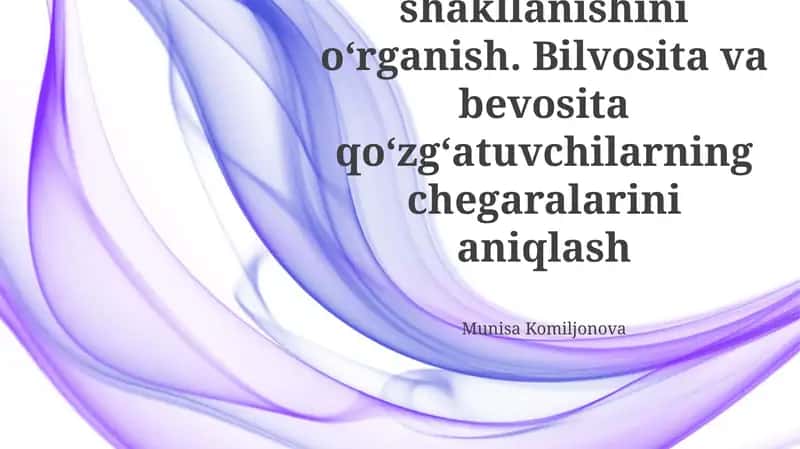 Shartli reflekslarning shakllanishini oʻrganish