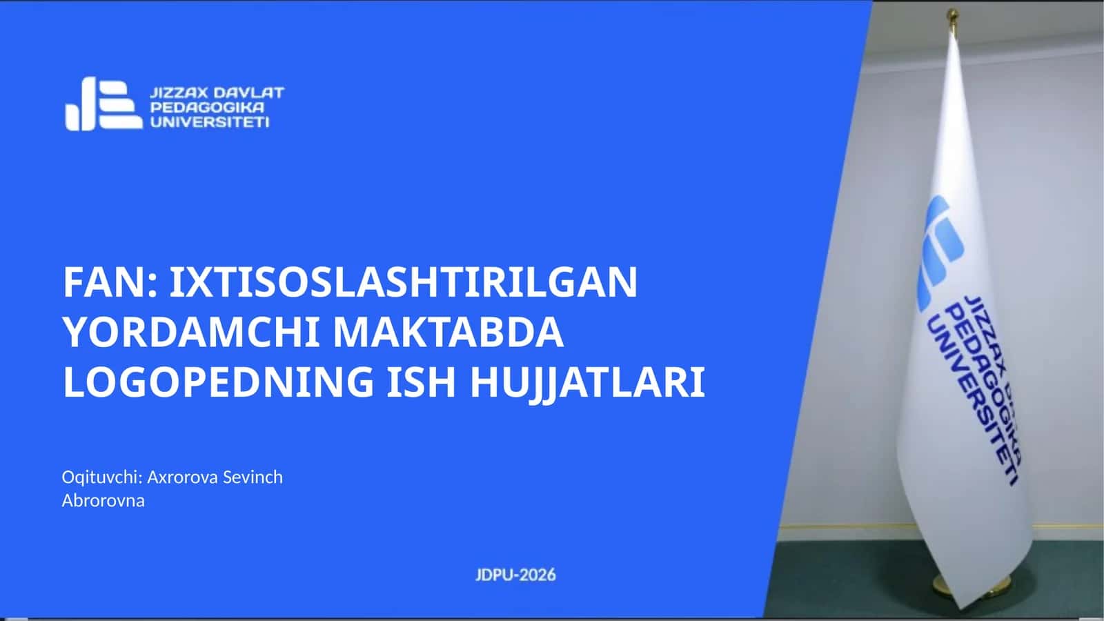 LOGOPEDIYA FANINING NAZARIY ASOSLARI VA TAMOYILLARI