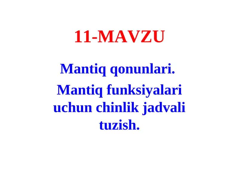 Mantiq qonunlari