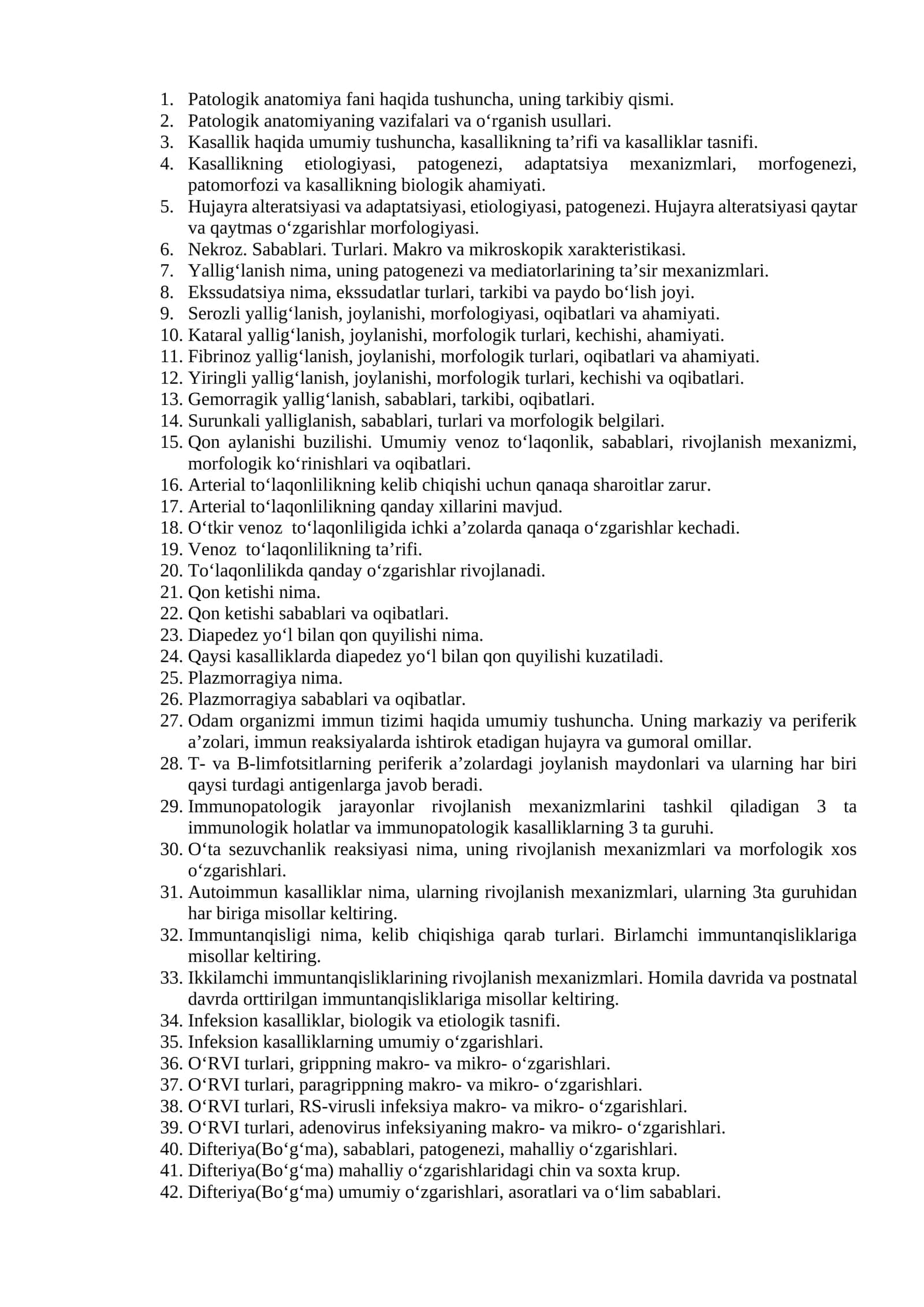 Patologik anatomiya fani haqida tushuncha