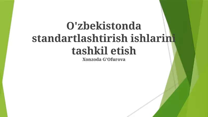 Standartlashtirishning muammolari va imkoniyatlari