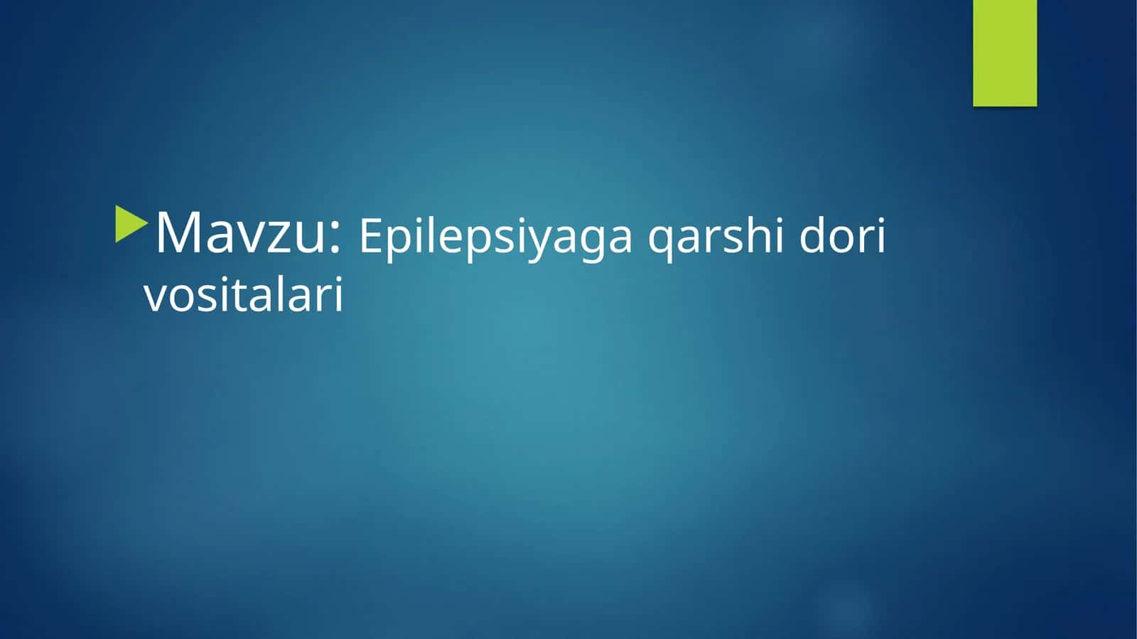 Epilepsiyaga qarshi dori vositalari