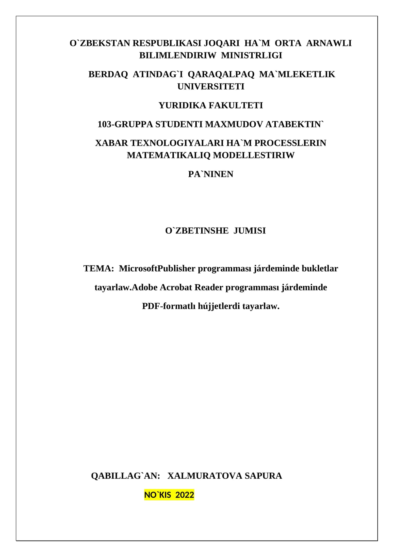 Microsoft Publisher programmasi járdeminde bukletlar
