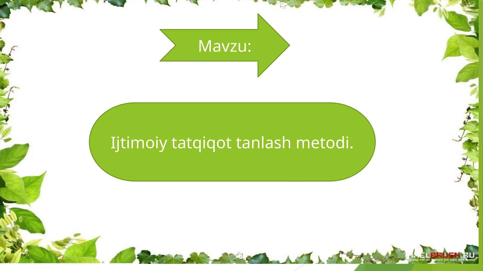 Ijtimoiy tatqiqot tanlash metodi
