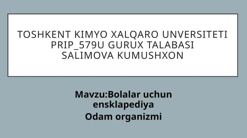 Bolalar uchun ensklapediya