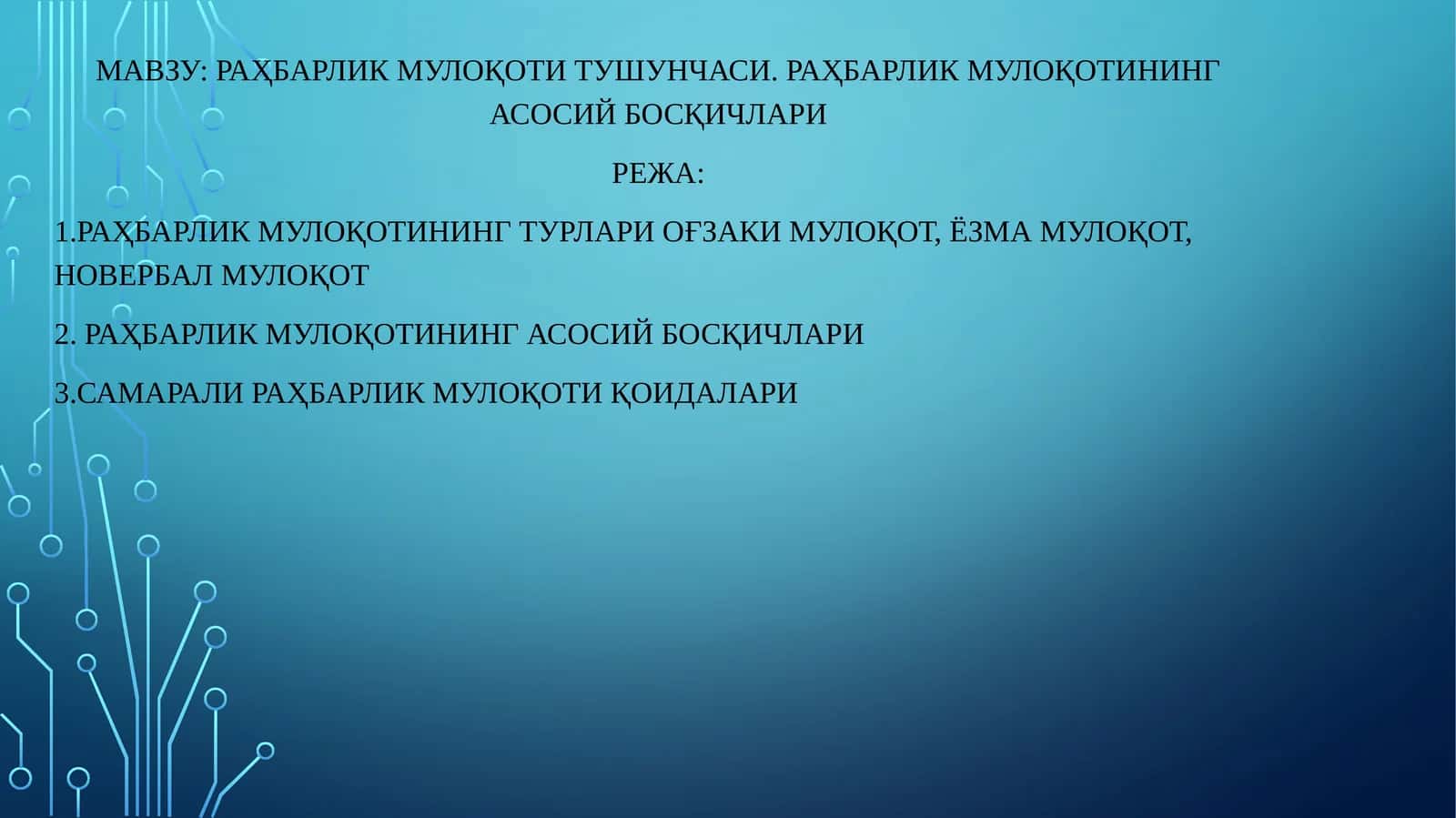 Раҳбарлик мулоқоти
