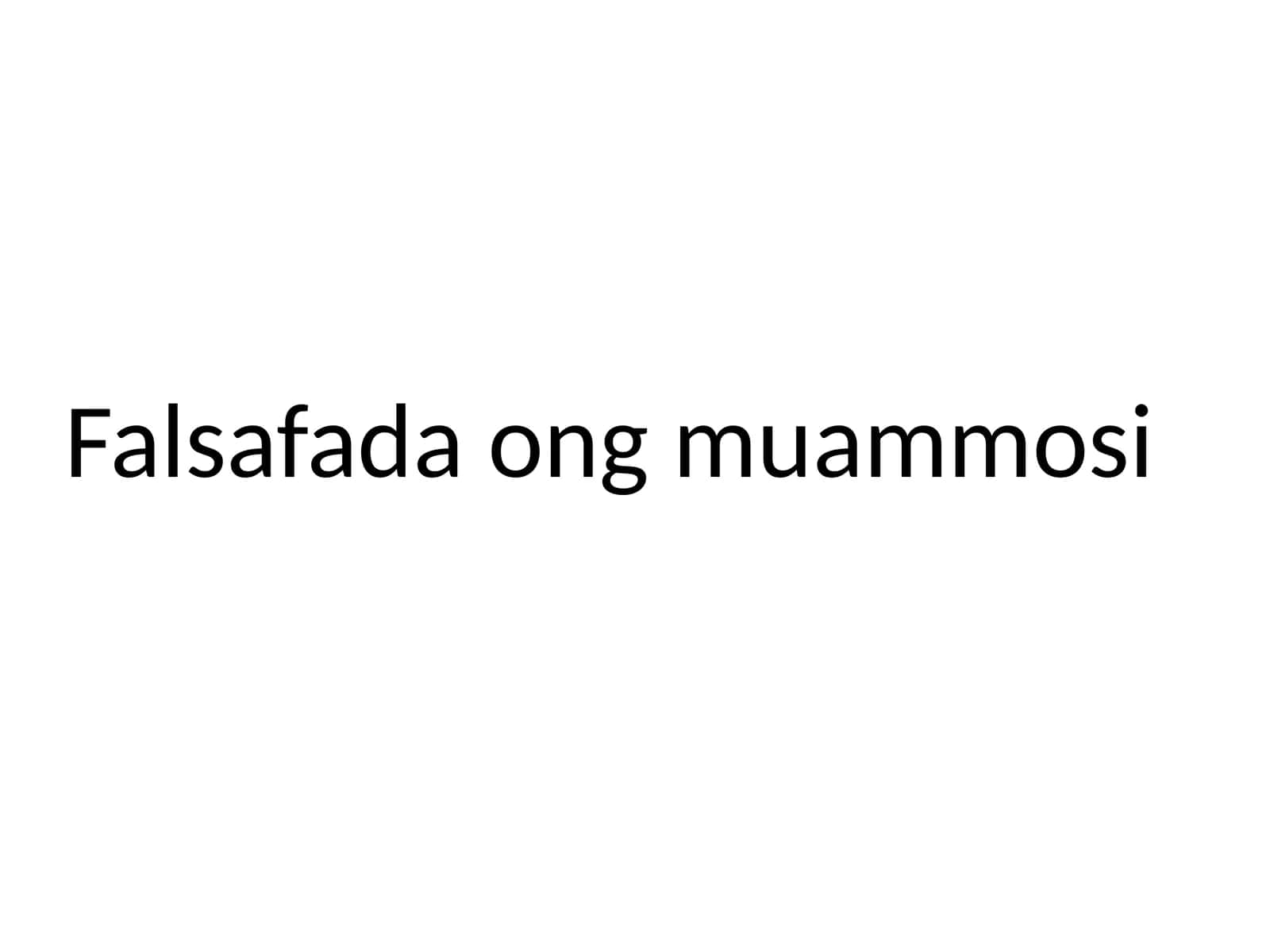 Ong muammosi tahlili