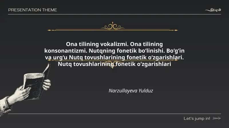 Ona tilining vokalizmi