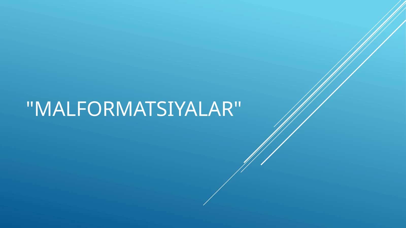 Malformatsiyalar