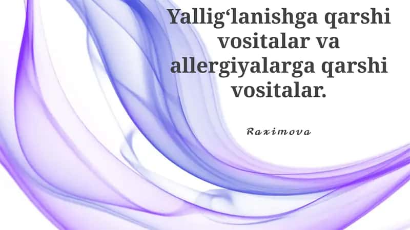 Allergiyaga Qarshi Dori-darmonlar: Turlari va Mexanizmlari