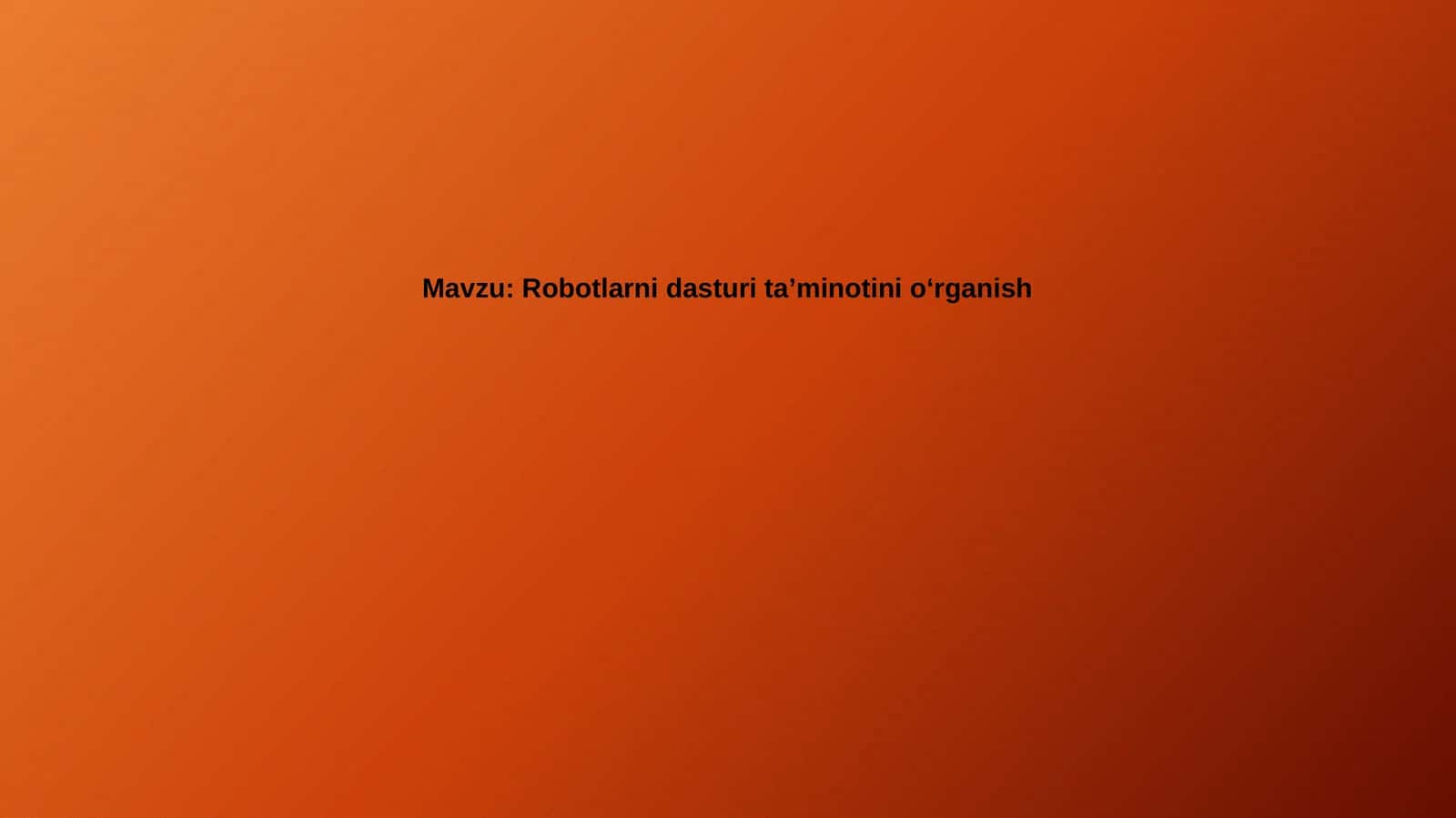 Robotlarnidasturitaʼminoti