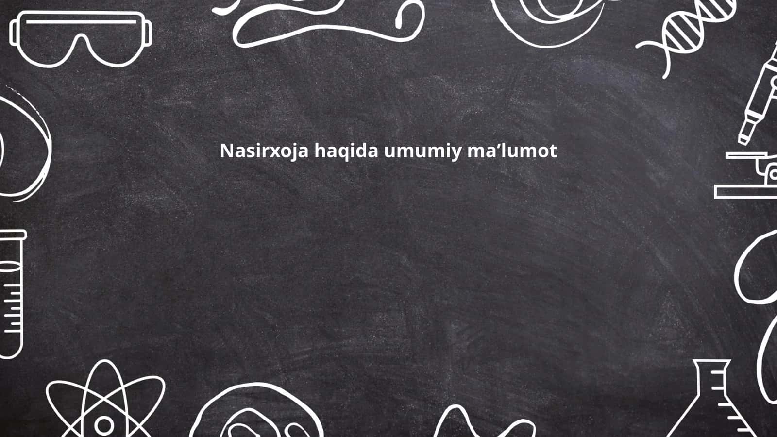 Nasirxoja haqida umumiy maʼlumot
