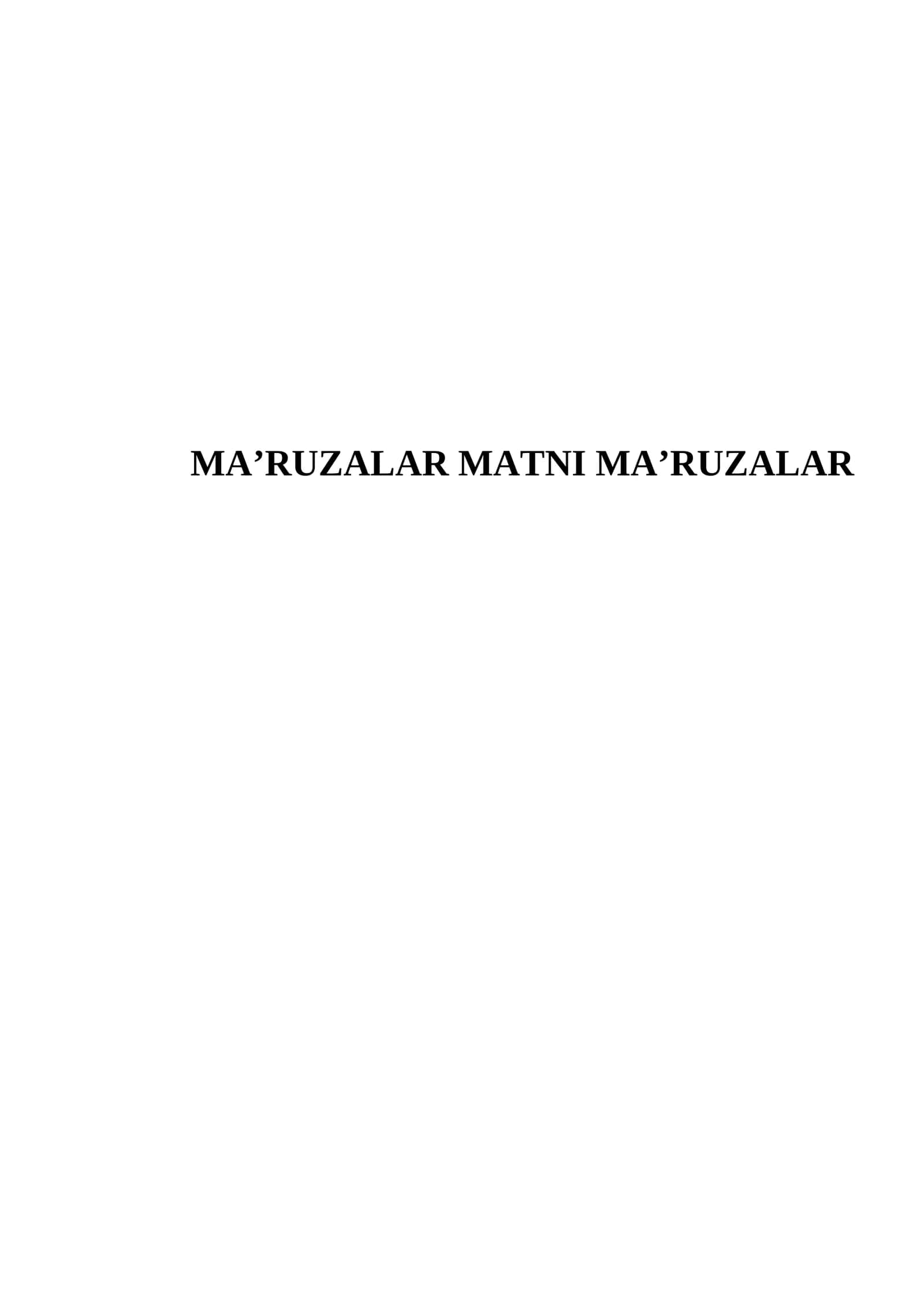 Ma’lumotlar bazasining maqsad va vazifalari