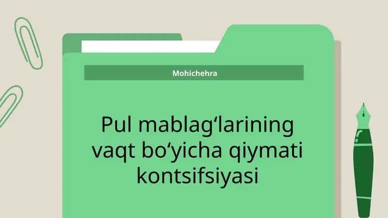 Pul mablagʻlarining vaqt boʻyicha qiymati kontsifsiyasi
