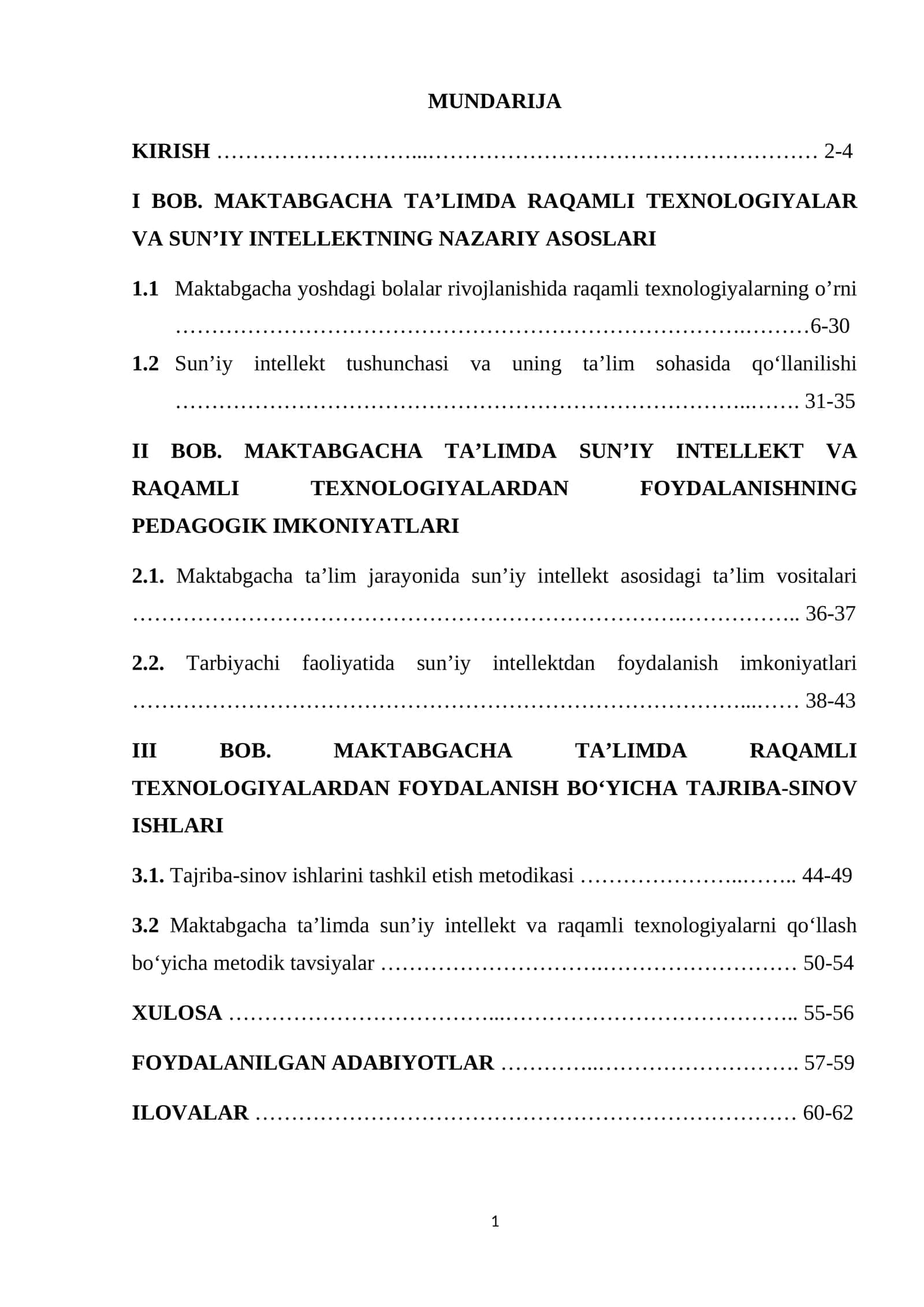 MAKTABGACHA TAʼLIMDA RAQAMLI TEXNOLOGIYALAR VA SUNʼIY INTELLEKTNING NAZARIY ASOSLARI